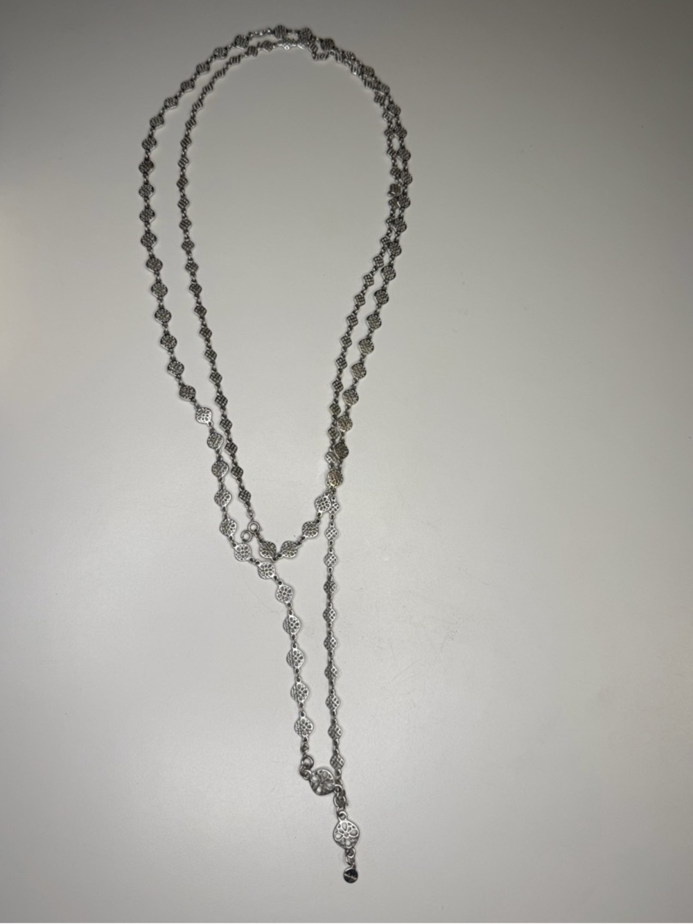 Devon Stella & Dot Silver Convertible Multi-use Long Necklace